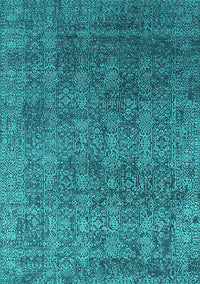 Oriental Turquoise Industrial Rug, urb2689turq