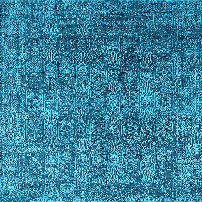 Square Oriental Light Blue Industrial Rug, urb2689lblu