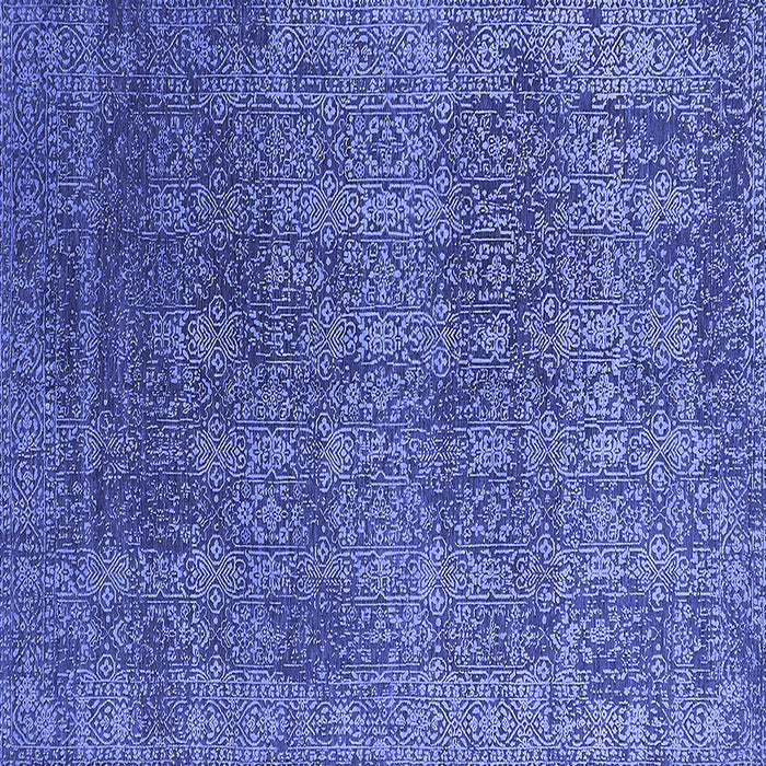 Square Oriental Blue Industrial Rug, urb2689blu