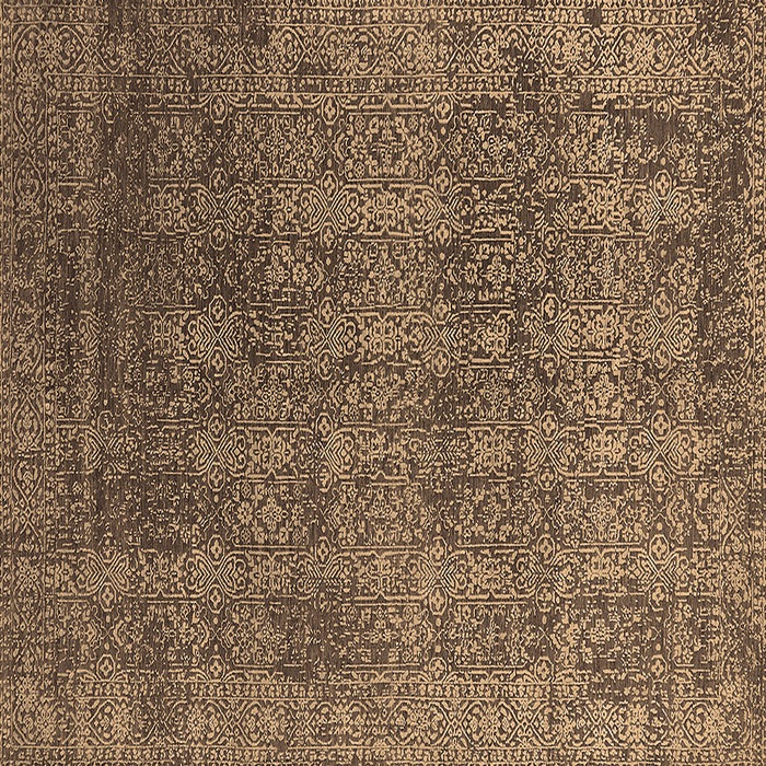 Square Oriental Brown Industrial Rug, urb2689brn