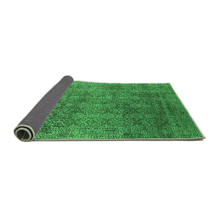 Sideview of Oriental Green Industrial Rug, urb2689grn