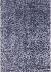 Machine Washable Industrial Modern Blue Rug, wshurb2689