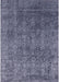 Machine Washable Industrial Modern Blue Rug, wshurb2689