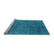 Sideview of Machine Washable Oriental Light Blue Industrial Rug, wshurb2689lblu