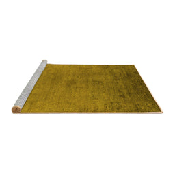 Sideview of Machine Washable Oriental Yellow Industrial Rug, wshurb2690yw