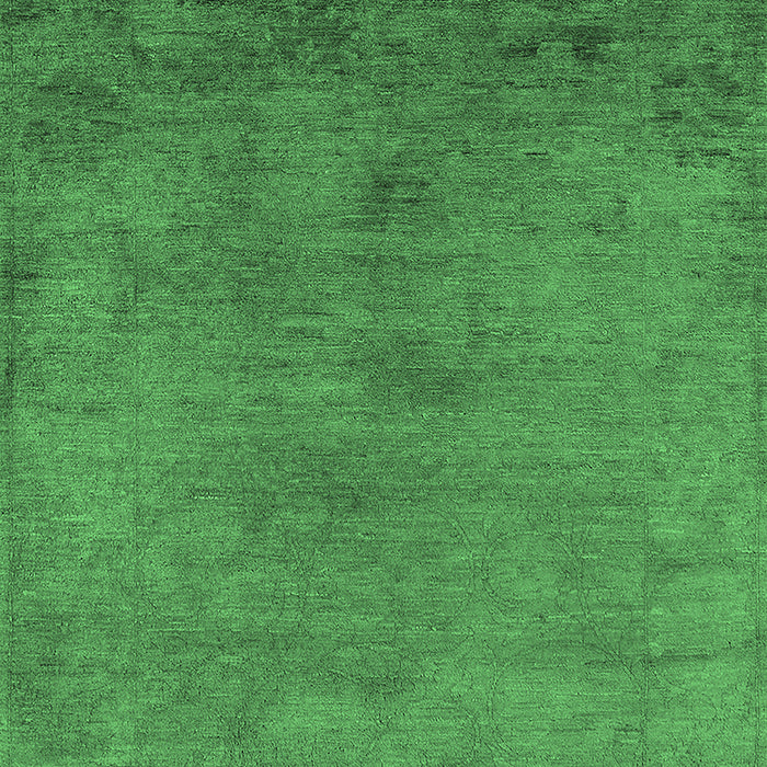 Machine Washable Oriental Emerald Green Industrial Area Rugs, wshurb2690emgrn