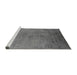 Sideview of Machine Washable Oriental Gray Industrial Rug, wshurb2690gry