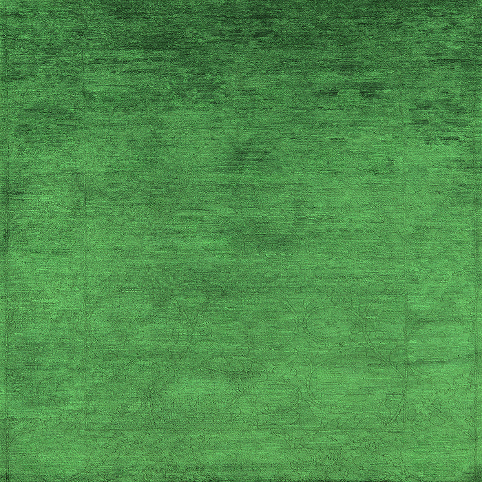 Square Machine Washable Oriental Green Industrial Area Rugs, wshurb2690grn