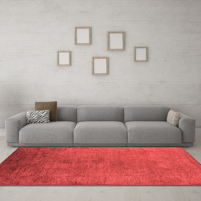 Industrial Red Washable Rugs