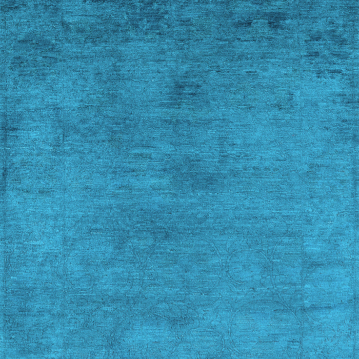 Machine Washable Oriental Light Blue Industrial Rug, wshurb2690lblu
