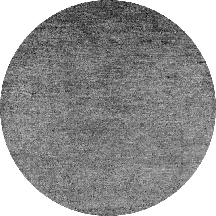 Round Oriental Gray Industrial Rug, urb2690gry