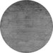 Round Oriental Gray Industrial Rug, urb2690gry