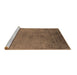 Sideview of Machine Washable Oriental Brown Industrial Rug, wshurb2690brn