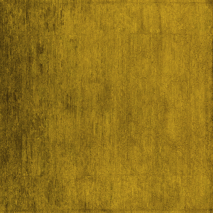 Square Machine Washable Oriental Yellow Industrial Rug, wshurb2690yw