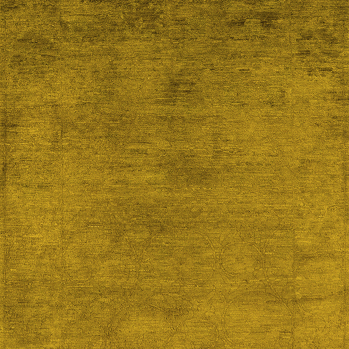 Machine Washable Oriental Yellow Industrial Rug, wshurb2690yw