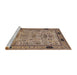 Sideview of Machine Washable Industrial Modern Sepia Brown Rug, wshurb2691