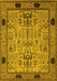 Machine Washable Oriental Yellow Traditional Rug, wshurb2691yw