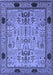 Machine Washable Oriental Blue Traditional Rug, wshurb2691blu