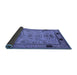 Sideview of Oriental Blue Traditional Rug, urb2691blu