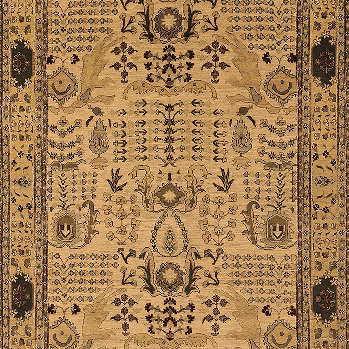 Machine Washable Oriental Brown Traditional Rug, wshurb2691brn