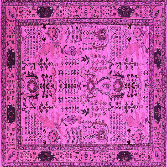 Square Oriental Pink Traditional Rug, urb2691pnk