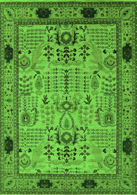 Oriental Green Traditional Rug, urb2691grn