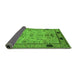 Sideview of Oriental Green Traditional Rug, urb2691grn