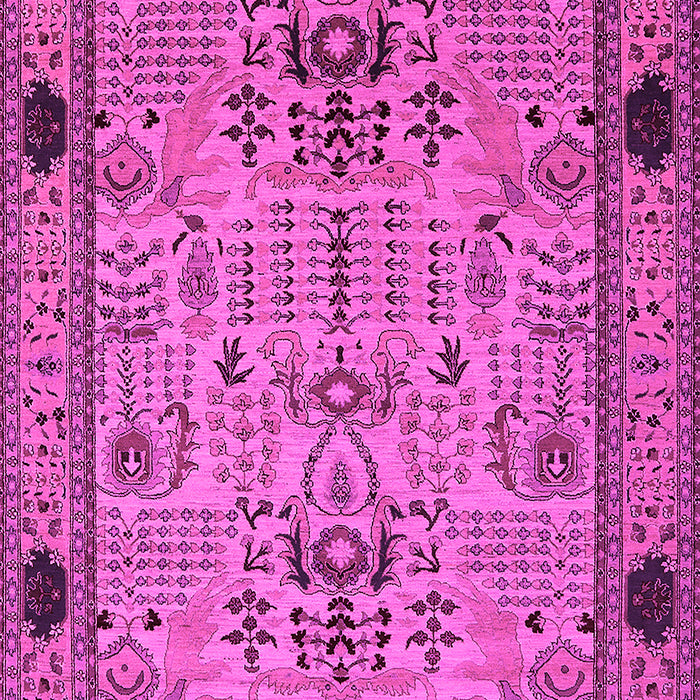 Machine Washable Oriental Pink Traditional Rug, wshurb2691pnk