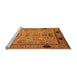 Sideview of Machine Washable Oriental Orange Traditional Area Rugs, wshurb2691org