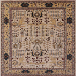 Square Machine Washable Industrial Modern Sepia Brown Rug, wshurb2691