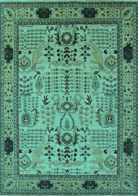 Oriental Turquoise Traditional Rug, urb2691turq