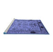 Sideview of Machine Washable Oriental Blue Traditional Rug, wshurb2691blu