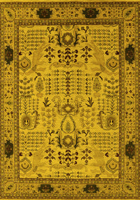 Oriental Yellow Traditional Rug, urb2691yw