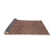 Sideview of Mid-Century Modern Dark Sienna Brown Oriental Rug, urb2692