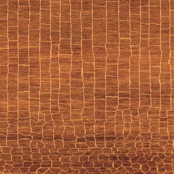 Square Machine Washable Oriental Orange Industrial Area Rugs, wshurb2692org