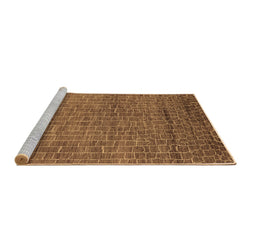 Sideview of Machine Washable Oriental Brown Industrial Rug, wshurb2692brn