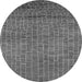 Round Oriental Gray Industrial Rug, urb2692gry