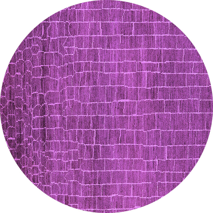 Round Oriental Purple Industrial Rug, urb2692pur