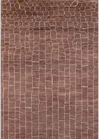 Machine Washable Industrial Modern Dark Sienna Brown Rug, wshurb2692