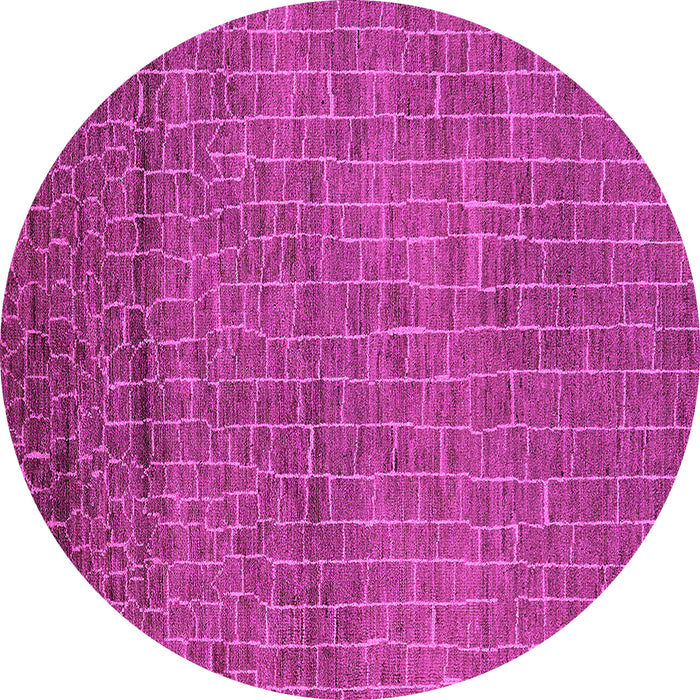 Round Machine Washable Oriental Pink Industrial Rug, wshurb2692pnk