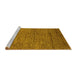 Sideview of Machine Washable Oriental Yellow Industrial Rug, wshurb2692yw