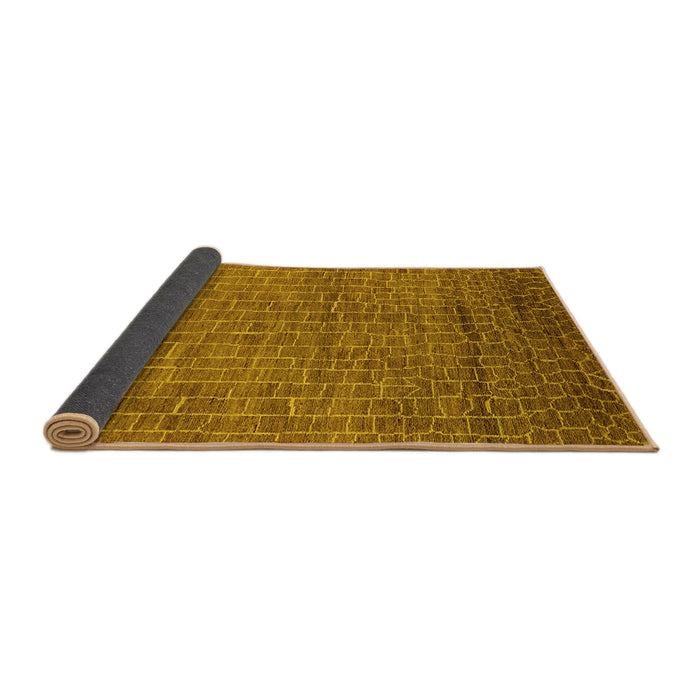 Sideview of Oriental Yellow Industrial Rug, urb2692yw