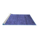 Sideview of Machine Washable Oriental Blue Industrial Rug, wshurb2692blu