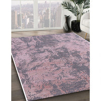 Mid-Century Modern Pastel Violet Purple Oriental Rug, urb2693