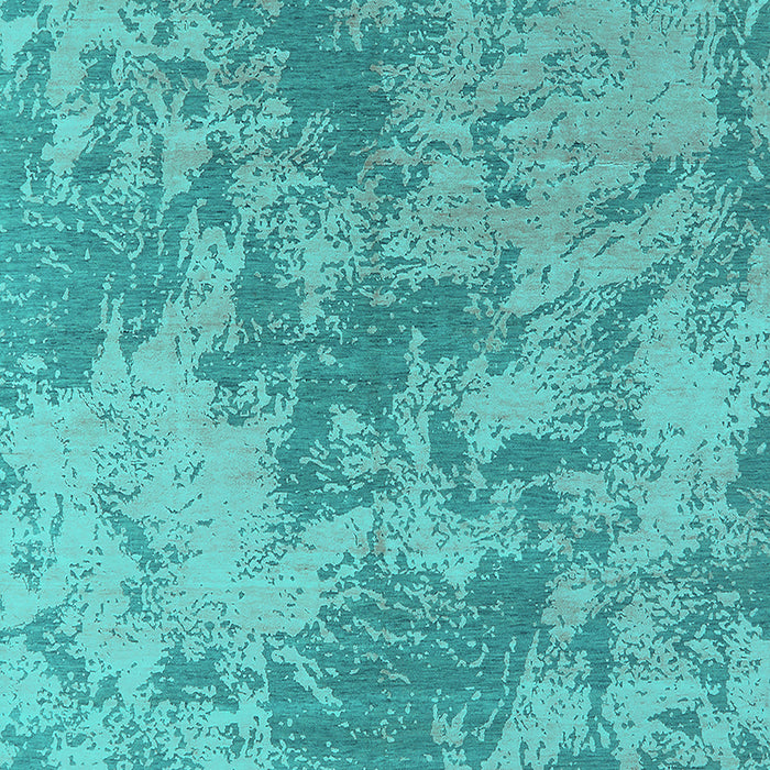 Machine Washable Oriental Turquoise Industrial Area Rugs, wshurb2693turq