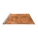 Sideview of Machine Washable Oriental Orange Industrial Area Rugs, wshurb2693org