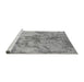 Sideview of Machine Washable Oriental Gray Industrial Rug, wshurb2693gry