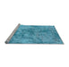 Sideview of Machine Washable Oriental Light Blue Industrial Rug, wshurb2693lblu