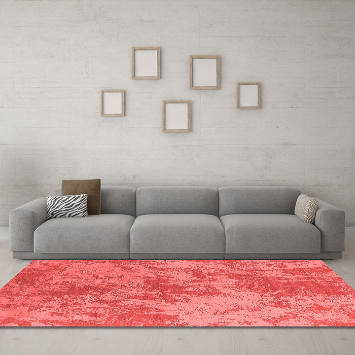 Industrial Red Washable Rugs