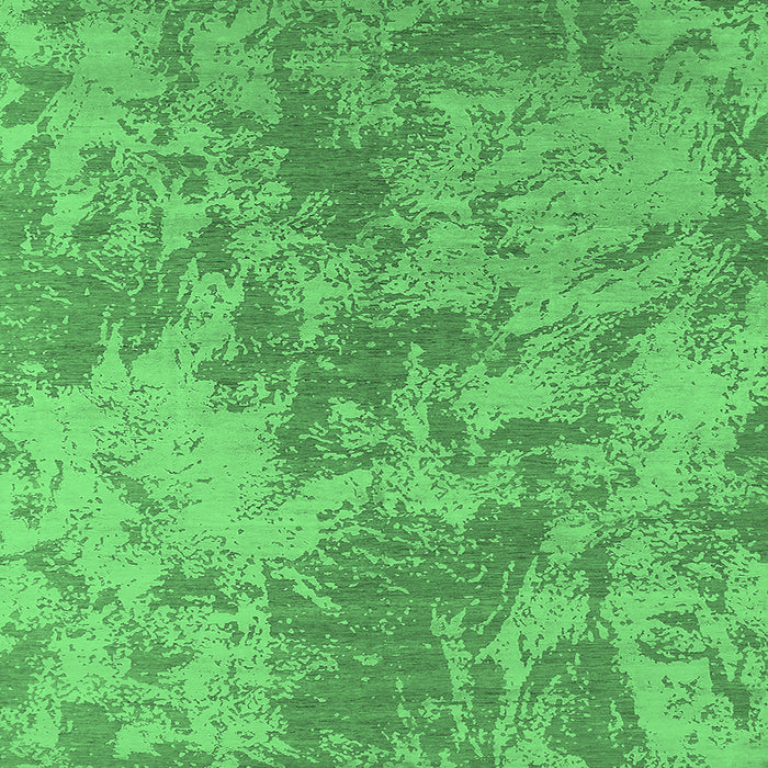 Square Oriental Emerald Green Industrial Rug, urb2693emgrn